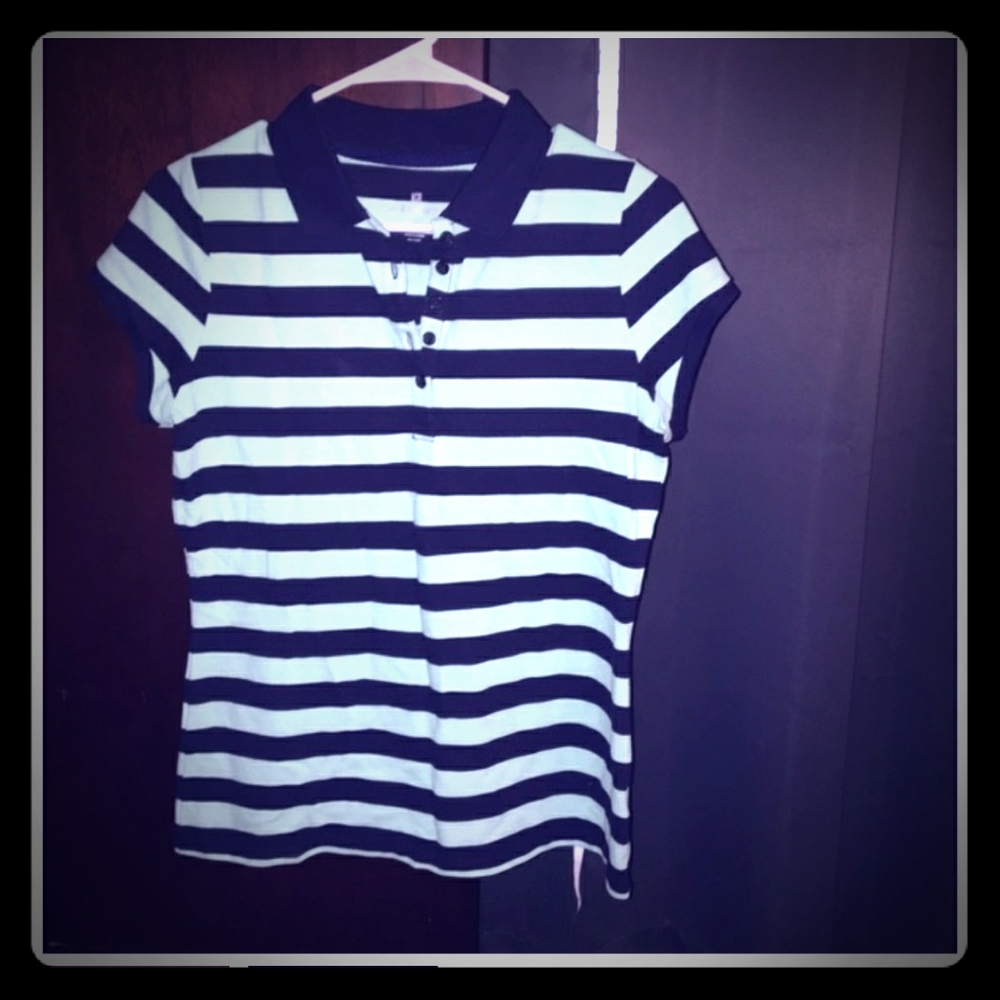 Liz Claiborne Strip Polo Shirt